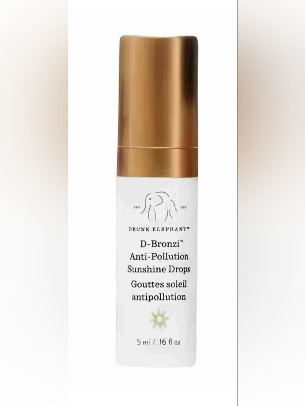 Drunk Elephant D-Bronzi Anti-pollution Sunshine Drops With Peptides Mini 5ml NIB